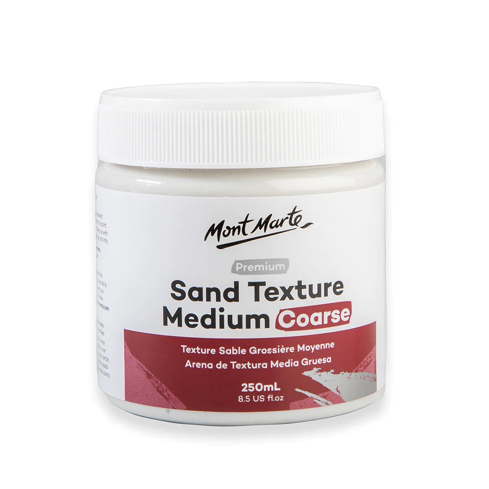 Mont Marte Coarse Sand Texture Medium 250ml: Ideal for Texturing and Creative Art Projects
