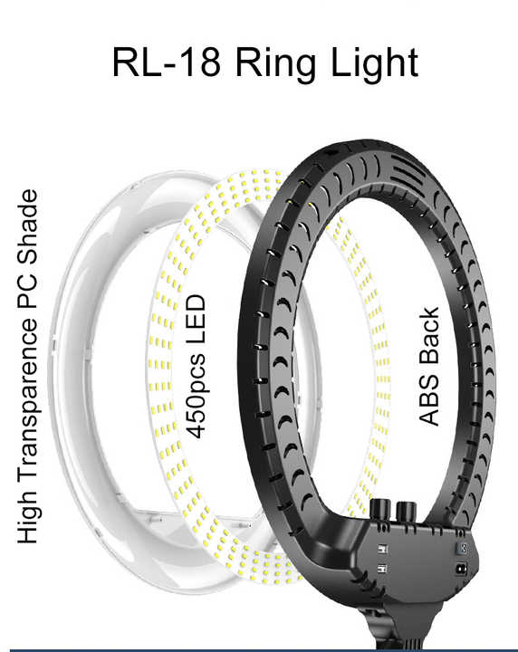14-21 Inch LED Ring Lights for Photography & Beauty with Tripod Stand – RL18, RL21, Big Beauty Makeup Lights for TikTok & Content Creators