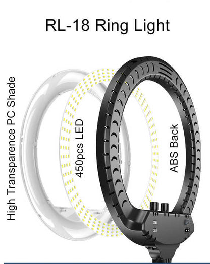 14-21 Inch LED Ring Lights for Photography & Beauty with Tripod Stand – RL18, RL21, Big Beauty Makeup Lights for TikTok & Content Creators
