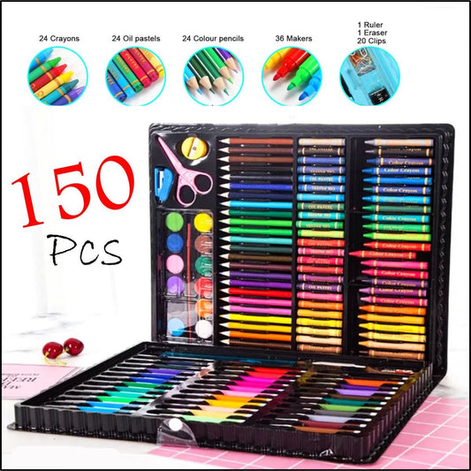 Kids Colouring Kit – 150 Pcs Colour Box Set for Drawing, Sketching & Creative Art Projects