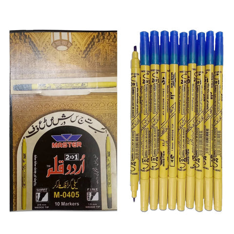 Masters Urdu Double Cut Marker 0405 for Calligraphy - Pack of 10