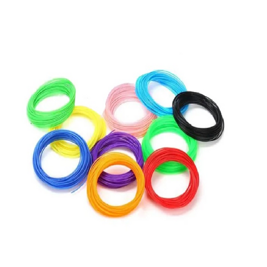 Pack of 10 3D Pen Wires Filaments – Multicolor Refills for 3D Printing Pen, 1.75mm, 5 Meter Length