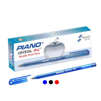 Piano Crystal Gel Pen - Pack of 10, Vibrant Colors & Smooth Writing
