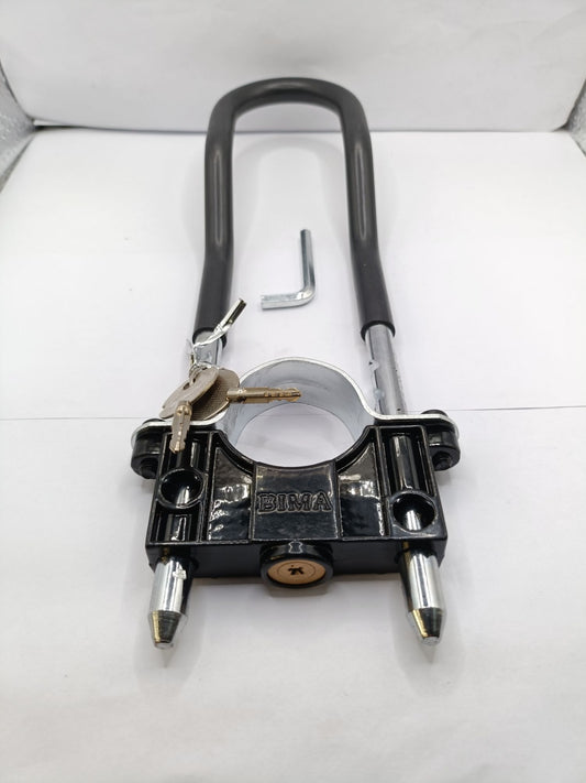 Advanced Bike Security: Universal Front Wheel Lock & Belta Motorcycle Shock Lock