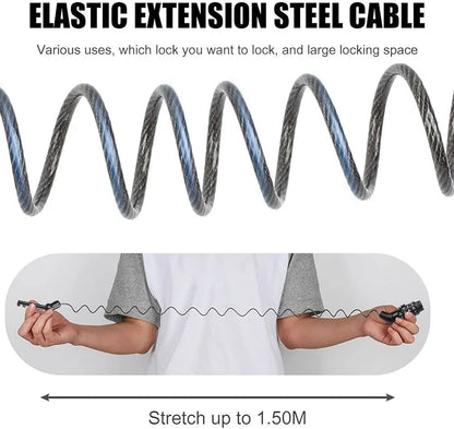 Universal 4-Digit Password Wire Lock – Anti-Theft Smart Security Cable for Motorbikes, Bicycles, and Helmets