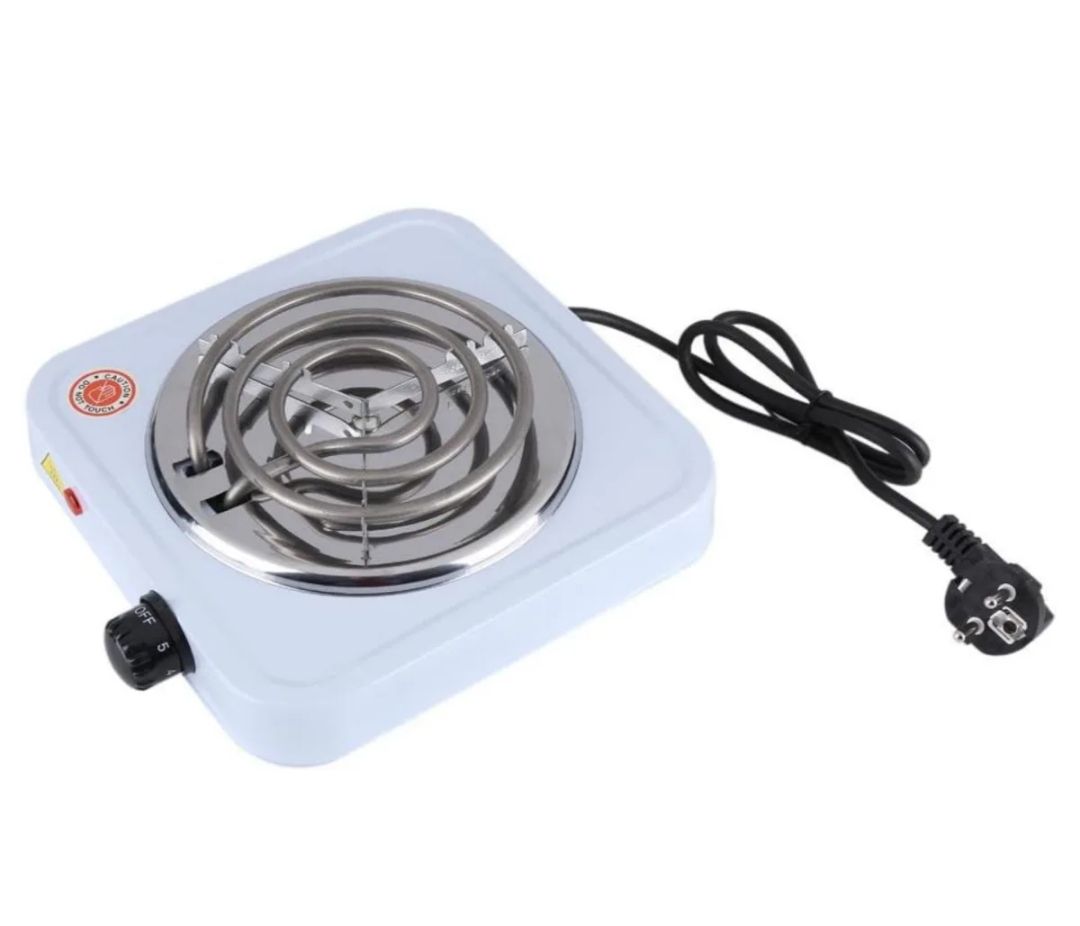 Electric Single Stove Burner - Stainless Steel Hot Plate with Adjustable Temperature, 1000W, Low Voltage, Quick Heating