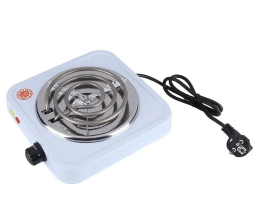Electric Single Stove Burner - Stainless Steel Hot Plate with Adjustable Temperature, 1000W, Low Voltage, Quick Heating
