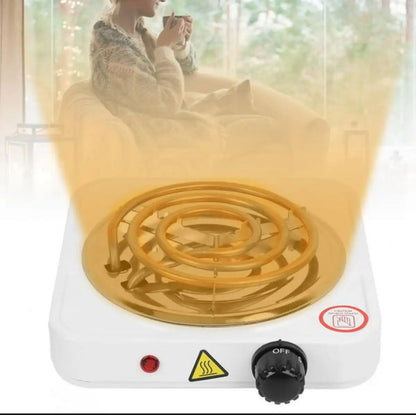 Electric Single Stove Burner - Stainless Steel Hot Plate with Adjustable Temperature, 1000W, Low Voltage, Quick Heating