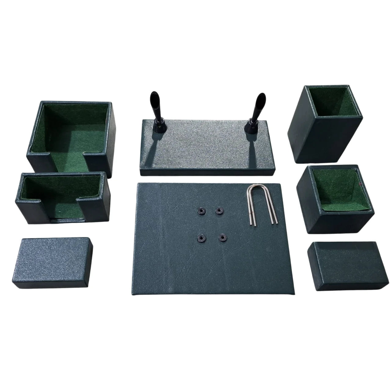 Senator 8-Piece Green Office Desk Organizer Set
