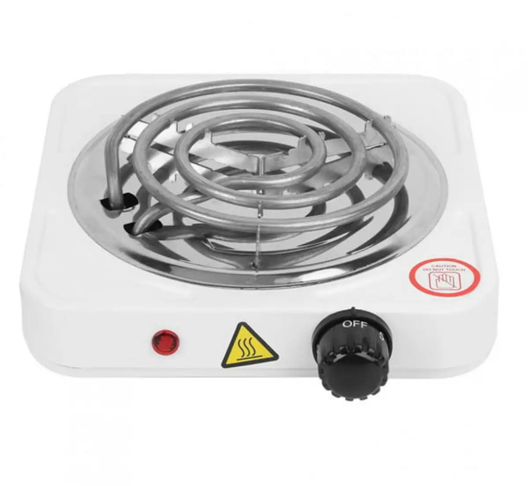 Electric Single Stove Burner - Stainless Steel Hot Plate with Adjustable Temperature, 1000W, Low Voltage, Quick Heating