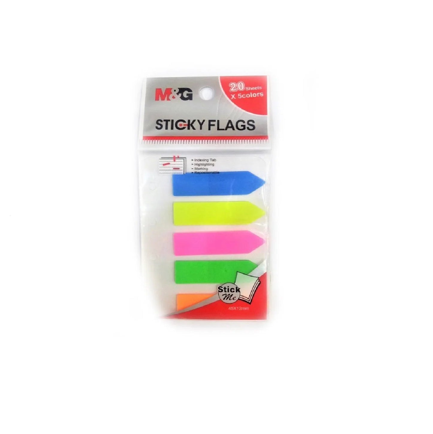 Sticky Flag Notes | Bookmark - 20 Sheets x 5 Vibrant Colors for Organization