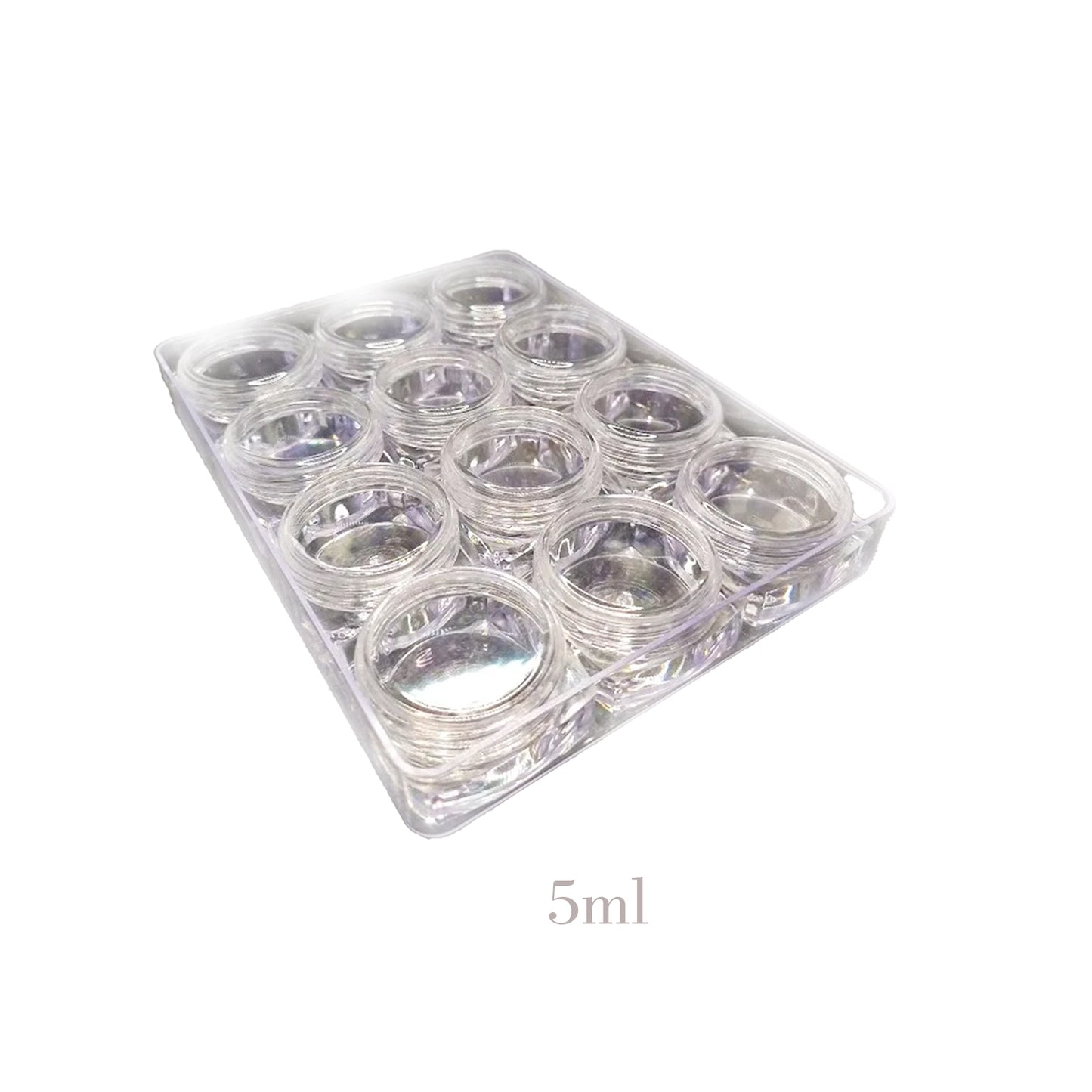 Sets of Multipurpose Calligraphy Ink Pot Jar, Clear Transparent Round Containers for Cosmetics, and Travel - 5ml/10ml/20ml, 5gm/10gm/20gm