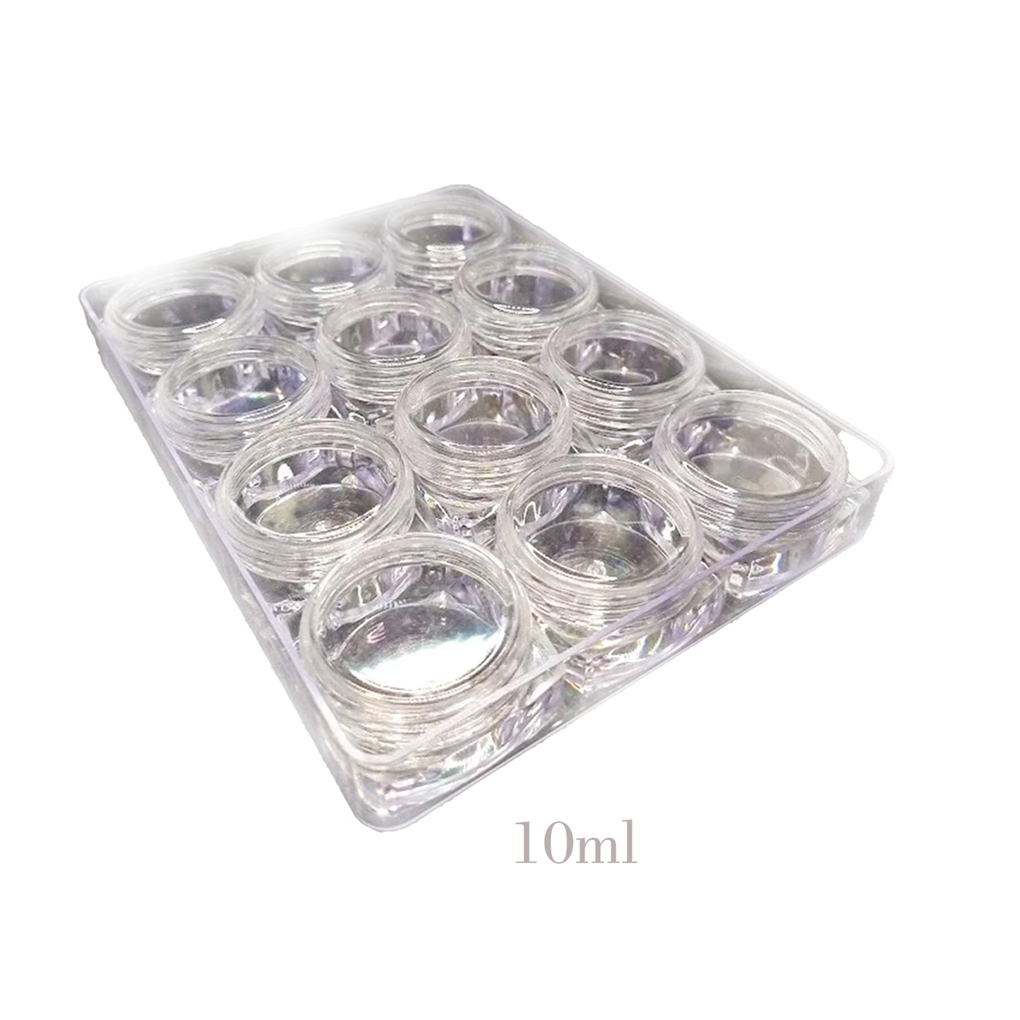 Sets of Multipurpose Calligraphy Ink Pot Jar, Clear Transparent Round Containers for Cosmetics, and Travel - 5ml/10ml/20ml, 5gm/10gm/20gm