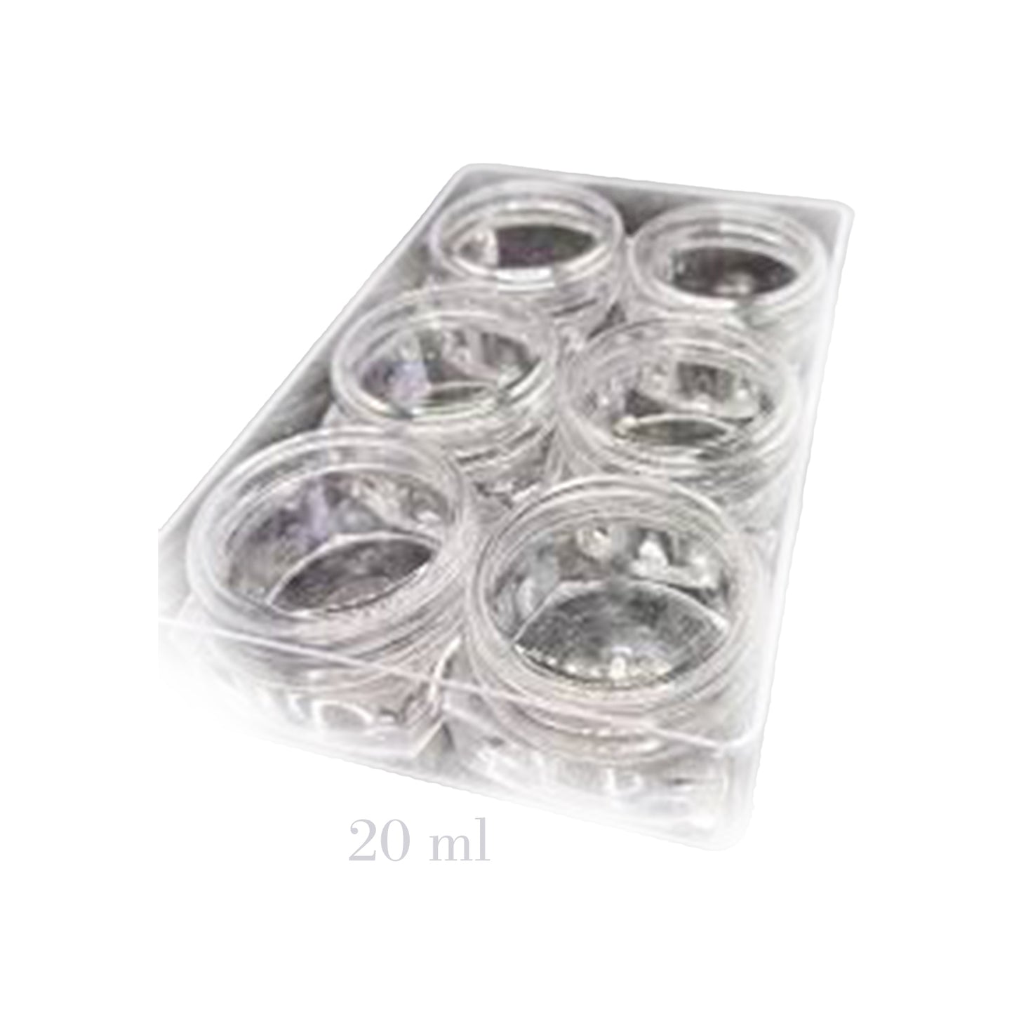 Sets of Multipurpose Calligraphy Ink Pot Jar, Clear Transparent Round Containers for Cosmetics, and Travel - 5ml/10ml/20ml, 5gm/10gm/20gm