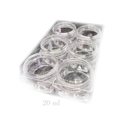Sets of Multipurpose Calligraphy Ink Pot Jar, Clear Transparent Round Containers for Cosmetics, and Travel - 5ml/10ml/20ml, 5gm/10gm/20gm