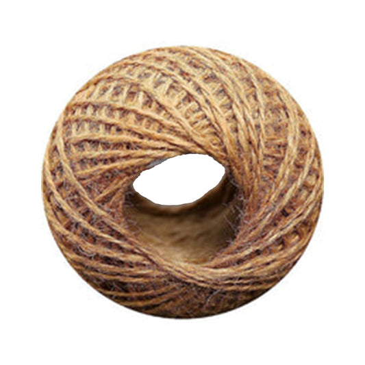 Simple Natural Brown Jute Rope / Thread – For Durable Packing String for Gardening Applications, Gift Wrapping Art and Craft – 2MM x 45M (Length)