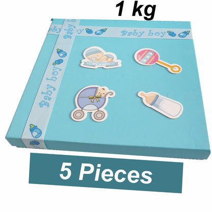 1/4, 1/2, 1 Kg New Born Baby Gift Boxes With Butter Paper / Sweet Box / Gift Box / Mithai Box / 250/500/1000 grams Baby Girl/Pink Box, Baby Boy/Blue Box