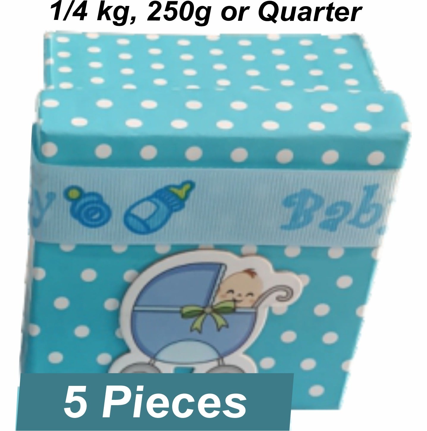 1/4, 1/2, 1 Kg New Born Baby Gift Boxes With Butter Paper / Sweet Box / Gift Box / Mithai Box / 250/500/1000 grams Baby Girl/Pink Box, Baby Boy/Blue Box
