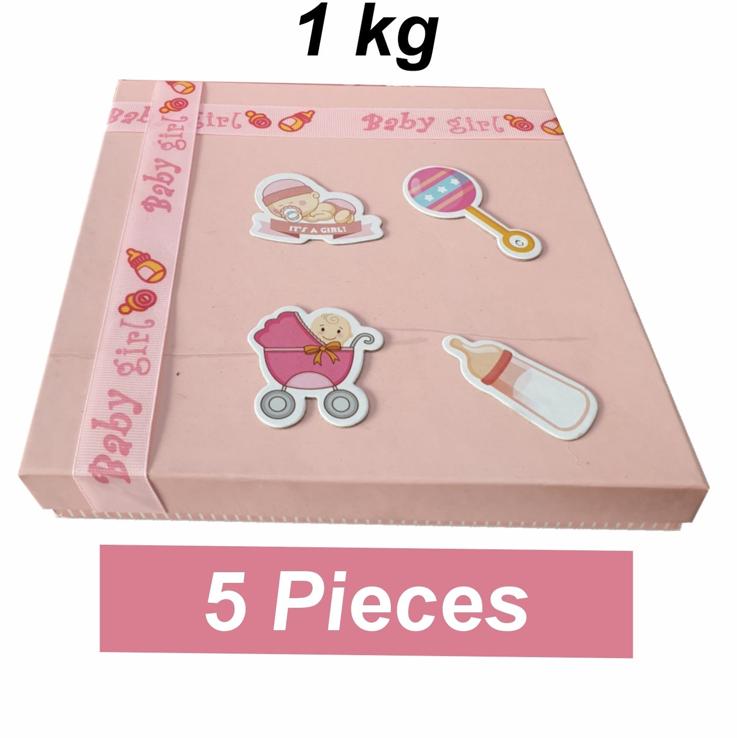 1/4, 1/2, 1 Kg New Born Baby Gift Boxes With Butter Paper / Sweet Box / Gift Box / Mithai Box / 250/500/1000 grams Baby Girl/Pink Box, Baby Boy/Blue Box
