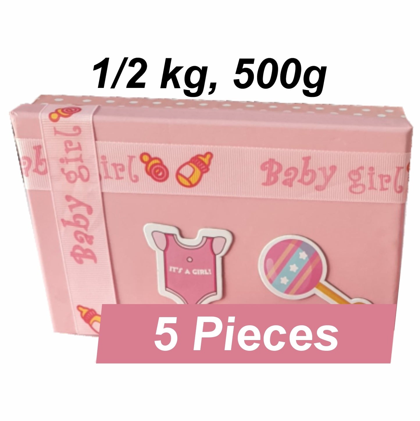 1/4, 1/2, 1 Kg New Born Baby Gift Boxes With Butter Paper / Sweet Box / Gift Box / Mithai Box / 250/500/1000 grams Baby Girl/Pink Box, Baby Boy/Blue Box
