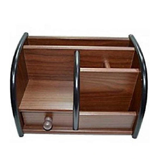 Wooden Pen Stand Holder Stationery Organizer - Stylish Desk Organizer for Office & Home