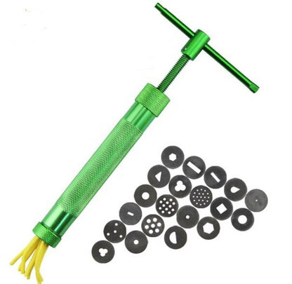 YG21 Easy Sugar Paste Extruder Tool Set: 20 Tips for Cake Decorating, Fondant Art, and Polymer Clay Sculpting