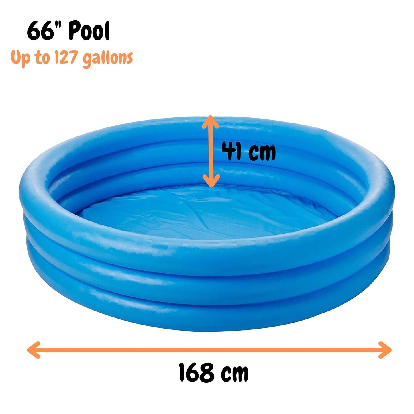 58426 + 58" x 13" + Crystal Blue Inflatable Baby Pool