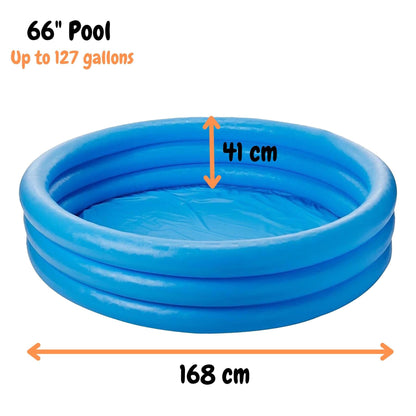58426 + 58" x 13" + Crystal Blue Inflatable Baby Pool