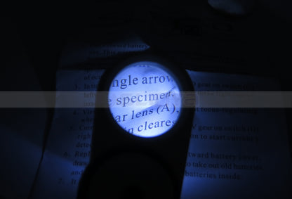 Magnifying Glass with Illuminant LED Light Keychain - 10X Magnification for DIY