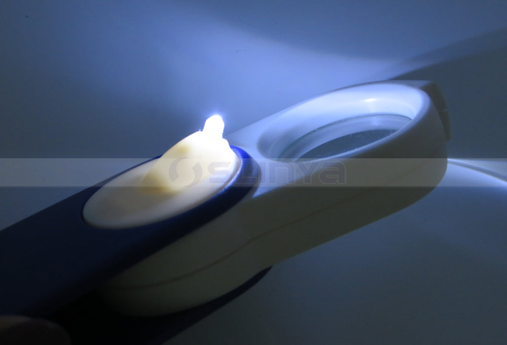 Magnifying Glass with Illuminant LED Light Keychain - 10X Magnification for DIY