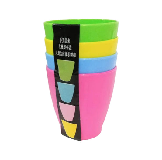 Pack of 4 Unbreakable Plastic Glasses – High Quality, Stylish, and Durable
