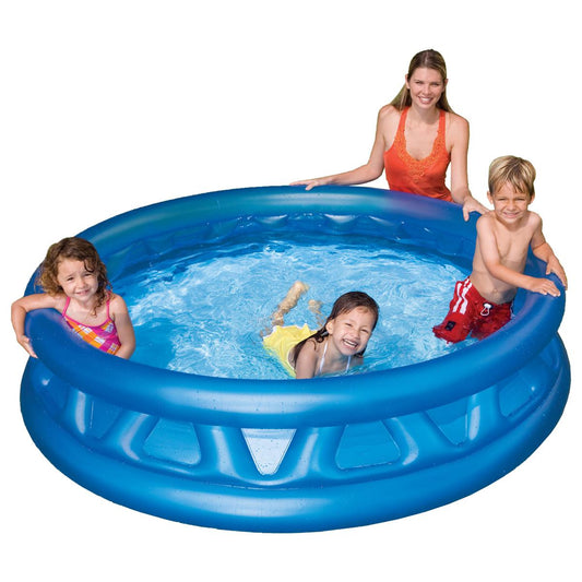58431 + 74" x 18" Soft Side + Sunset Glow Inflatable Swimming Pool for Kids