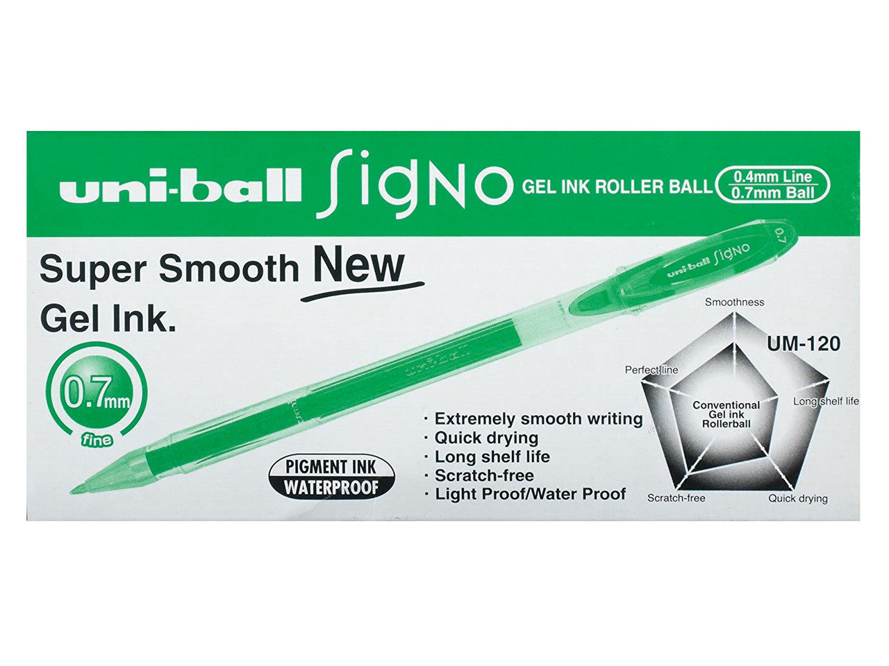 Uni Ball Pen Signo Gel Pen 0.7mm Pack of 12 UM 120 Pen Uniball