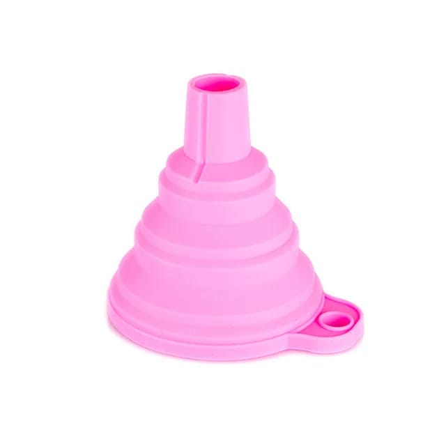 1 Pc Foldable Silicone Funnel - Portable Mini Collapsible Kitchen Funnel for Easy Storage and Use