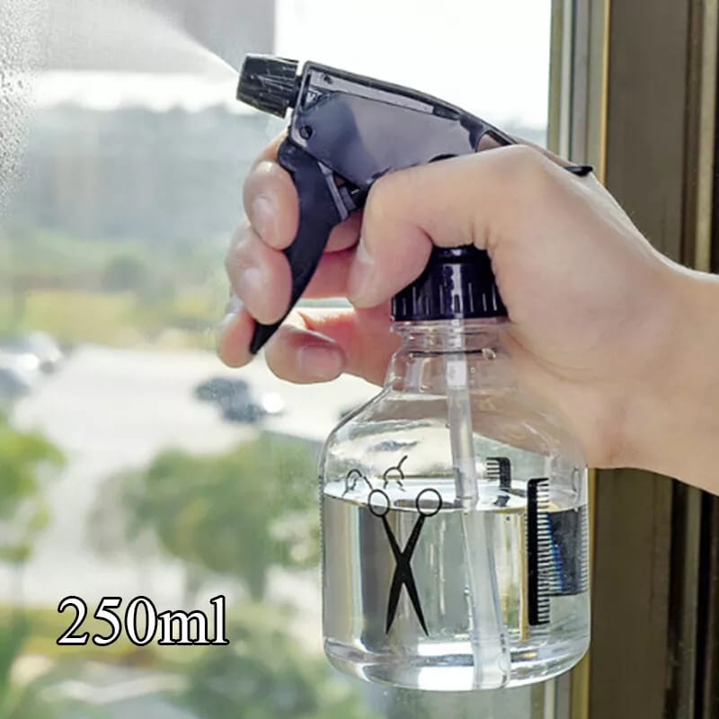 250ml Cone Hair Spray Bottle - Ultra Fine Mister for Hair Fashion and Styling - Transparent Premium Plastic