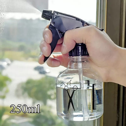 250ml Cone Hair Spray Bottle - Ultra Fine Mister for Hair Fashion and Styling - Transparent Premium Plastic