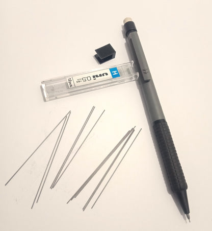 Clutch Pencil 0.5 mm With 12 leads, Pencil With Eraser