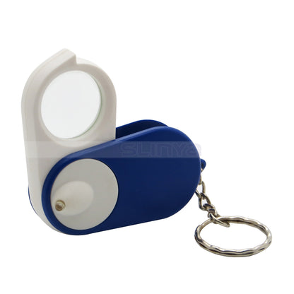 Magnifying Glass with Illuminant LED Light Keychain - 10X Magnification for DIY