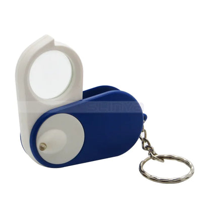 Magnifying Glass with Illuminant LED Light Keychain - 10X Magnification for DIY