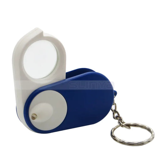 Magnifying Glass with Illuminant LED Light Keychain - 10X Magnification for DIY