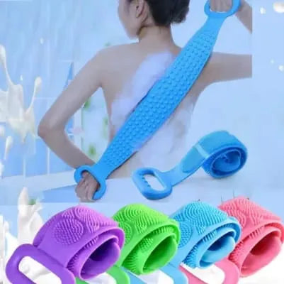 Silicone Bath Body Brush - Exfoliating & Massage Strap for Shower Cleaning