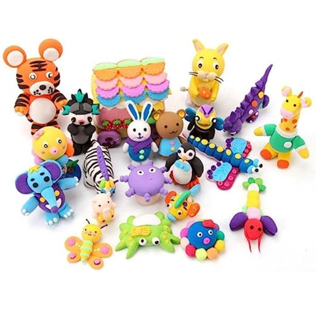12 Fomic Air Dry Polymer Clay Set with Free Tools – Vibrant, Safe, and Lightweight Play Dough for Kids