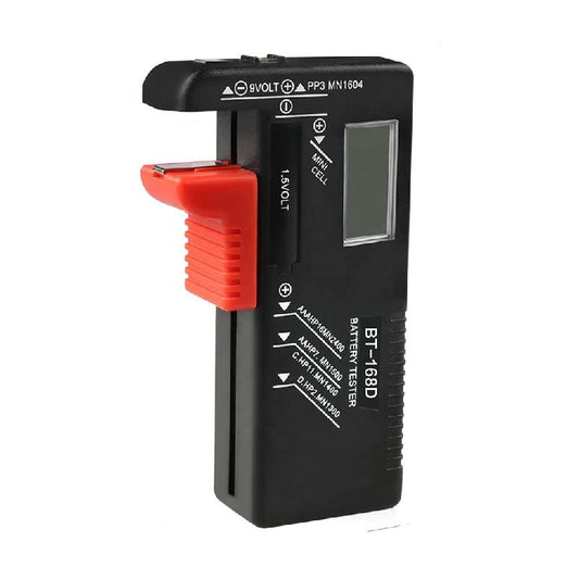 Digital Battery Tester BT168D – LCD Display for AA, C, D, 9V & 1.5V Button Cell Capacity & Voltage Testing