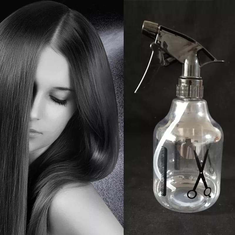 250ml Cone Hair Spray Bottle - Ultra Fine Mister for Hair Fashion and Styling - Transparent Premium Plastic