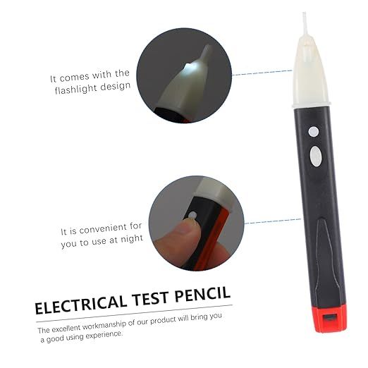 Portable Digital AC Voltage Detector, Multifunction Tester 90-1000V with LED and Sound.