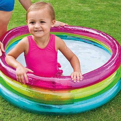 Intex 57104 + 34" x 10" + Rainbow Baby Inflatable Kiddie Pool