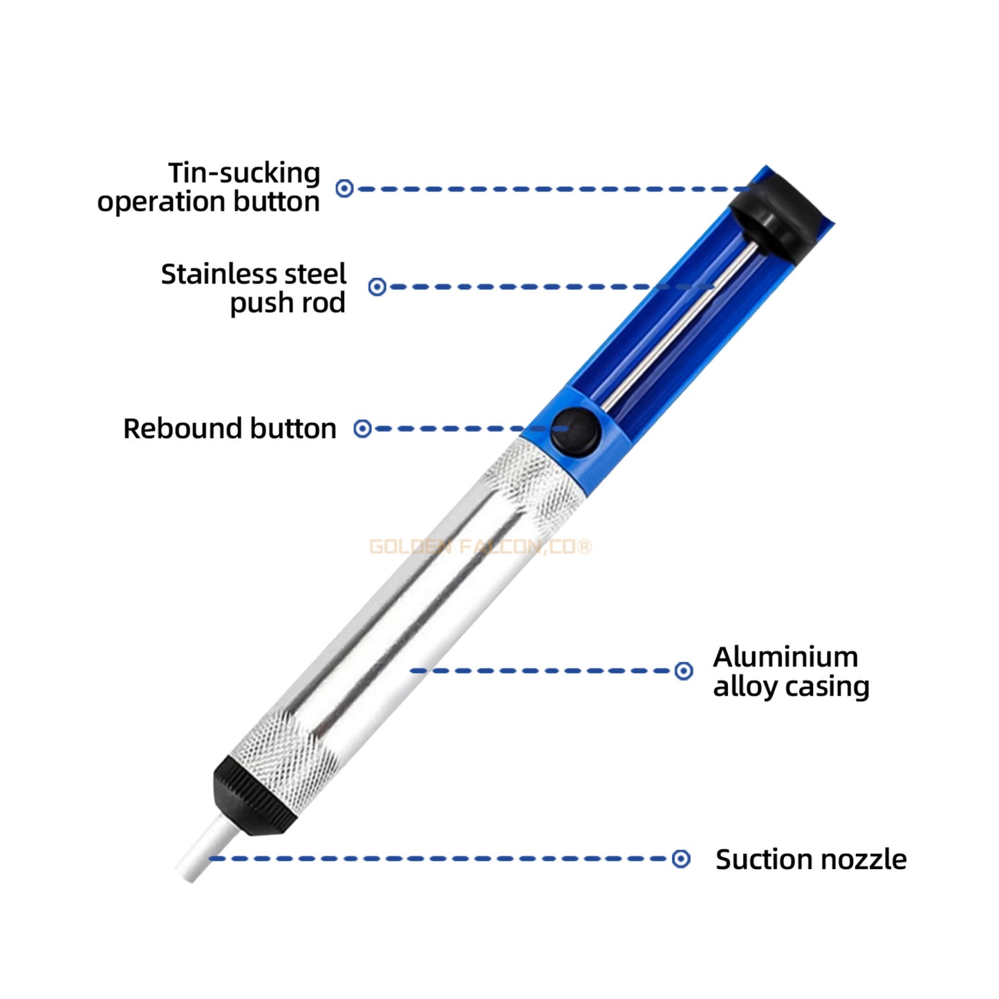 Aluminum Desoldering Pump Tool for BGA and SMD Rework Stations