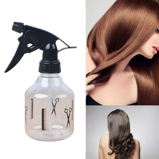 250ml Cone Hair Spray Bottle - Ultra Fine Mister for Hair Fashion and Styling - Transparent Premium Plastic