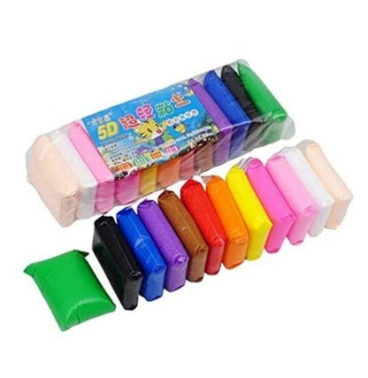 12Pcs/Set Super Light Soft Polymer Clay - Air Dry Playdough with 12 Fomic Colors & Free Tools