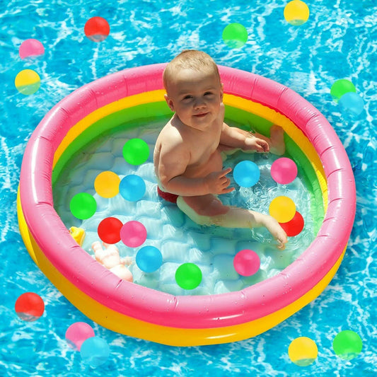 Intex 57104 + 34" x 10" + Rainbow Baby Inflatable Kiddie Pool